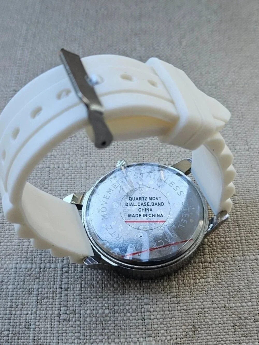 Luis Cardinin Men wristwatch Fashion White Rubber Strap Quarts Analog Watch